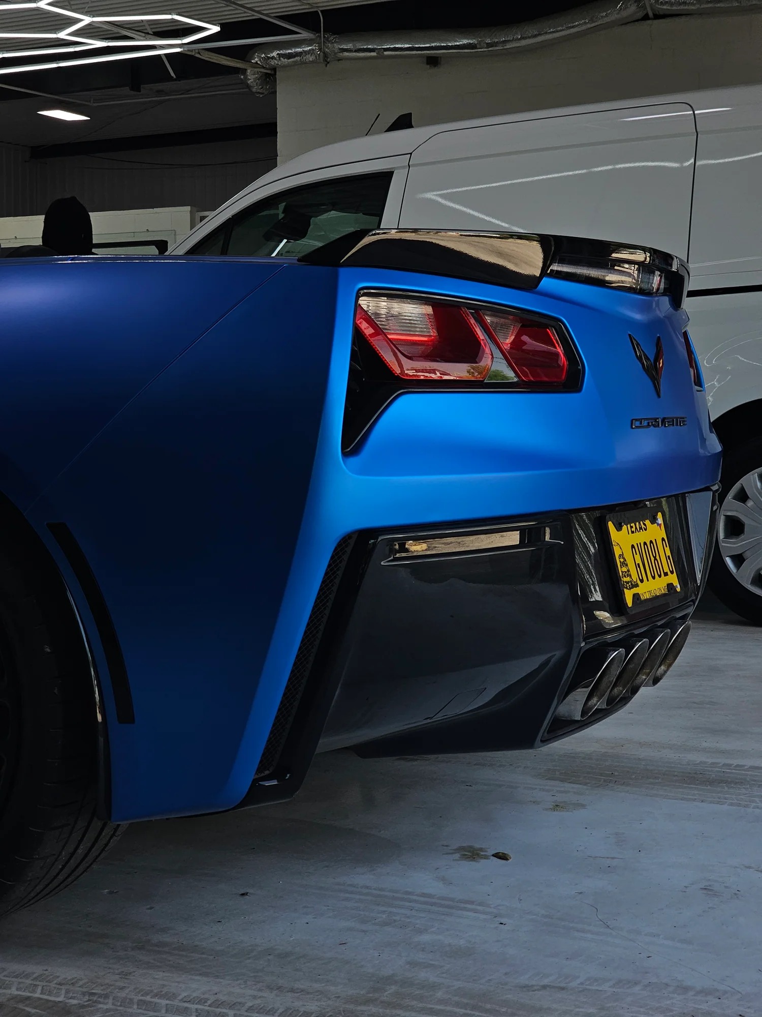 Matte blue C7 Corvette wrap